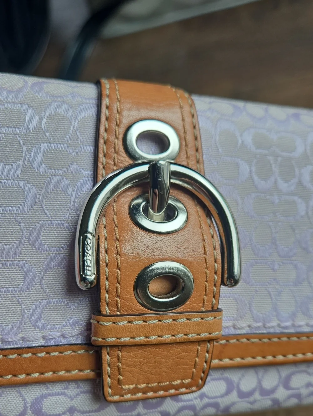 Vintage Coach Soho Signature Buckle Wallet